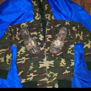 Camo set JACKET and under Armour slides